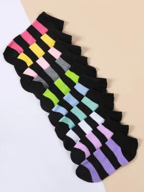 10pairs Striped Pattern Socks