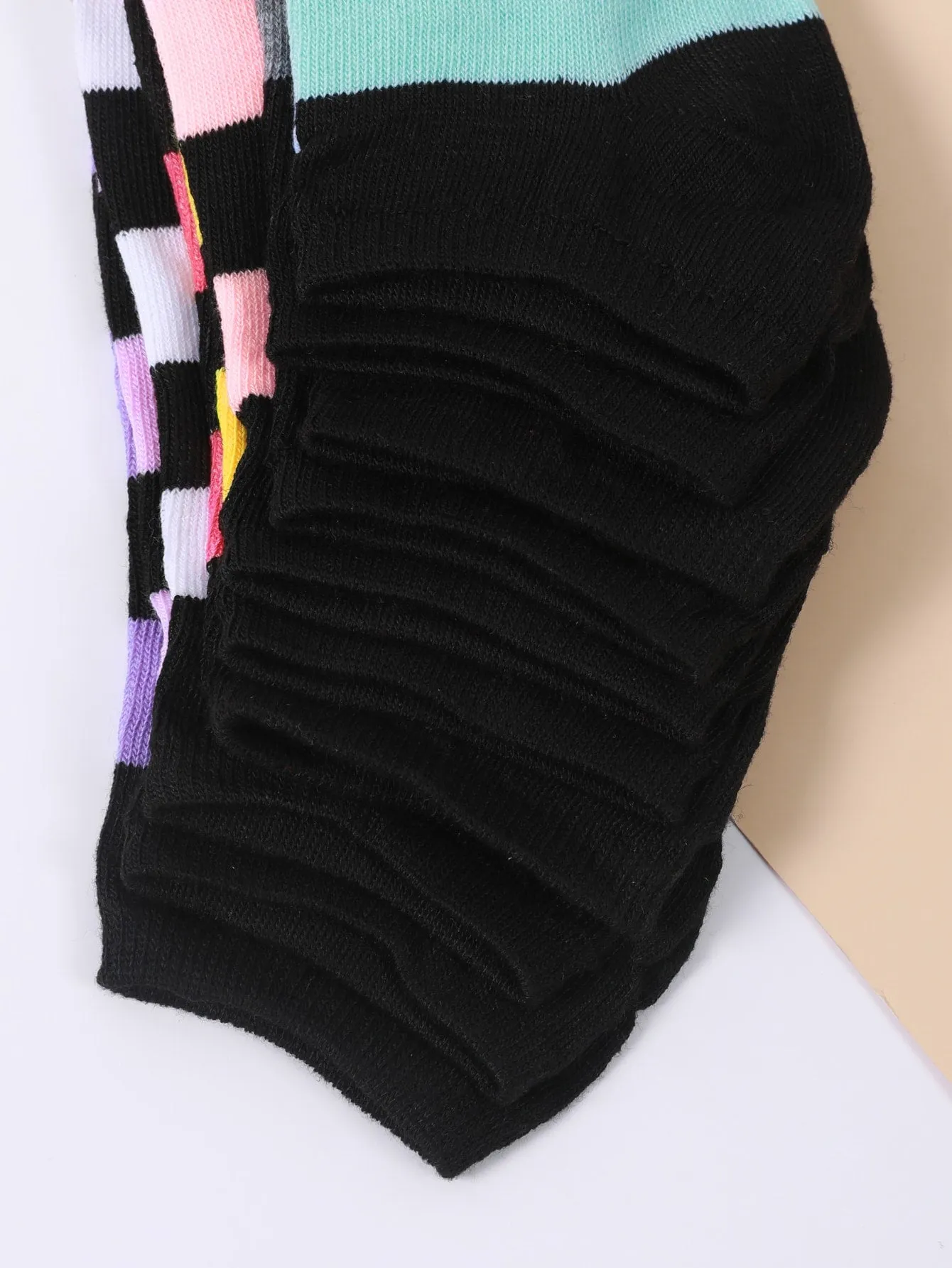 10pairs Striped Pattern Socks