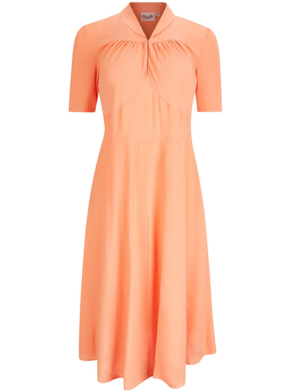 1940s Vintage Matinee Dress in Pan Stik Peach