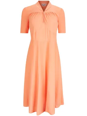 1940s Vintage Matinee Dress in Pan Stik Peach