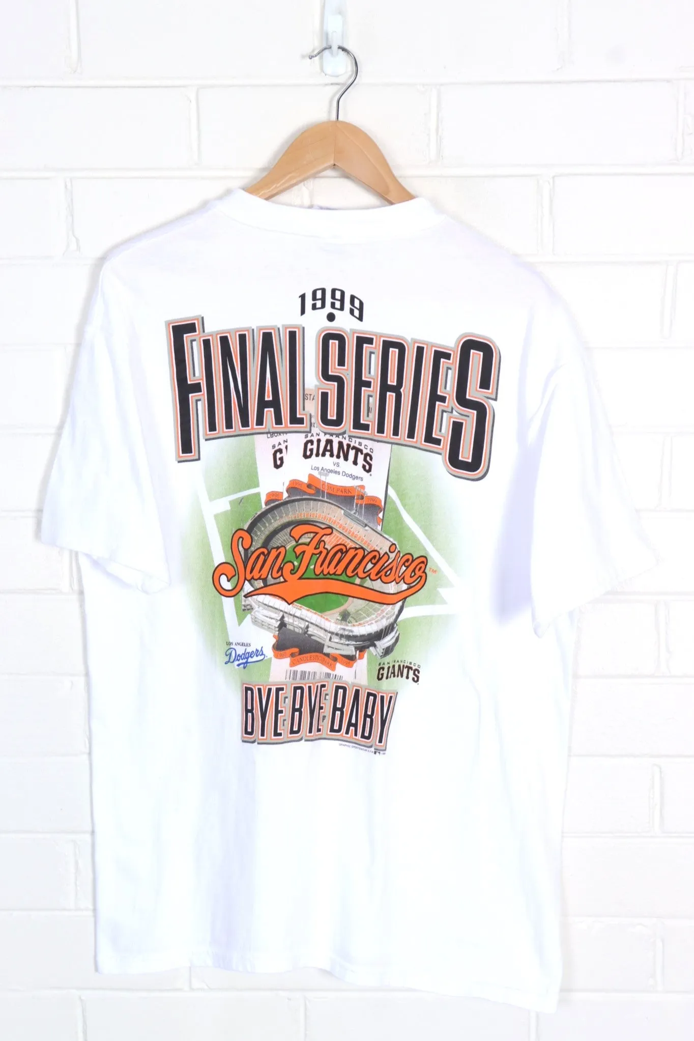 1999 Vintage Final Series MLB Baseball San Francisco Giants vs Dodgers Tee (L)