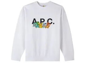 A.P.C. x Pokemon The Crew H Sweatshirt in White