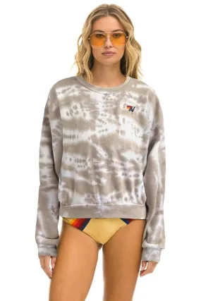 AVIATOR NATION HAND DYED RELAXED CREW SWEATSHIRT - TIE DYE SAND