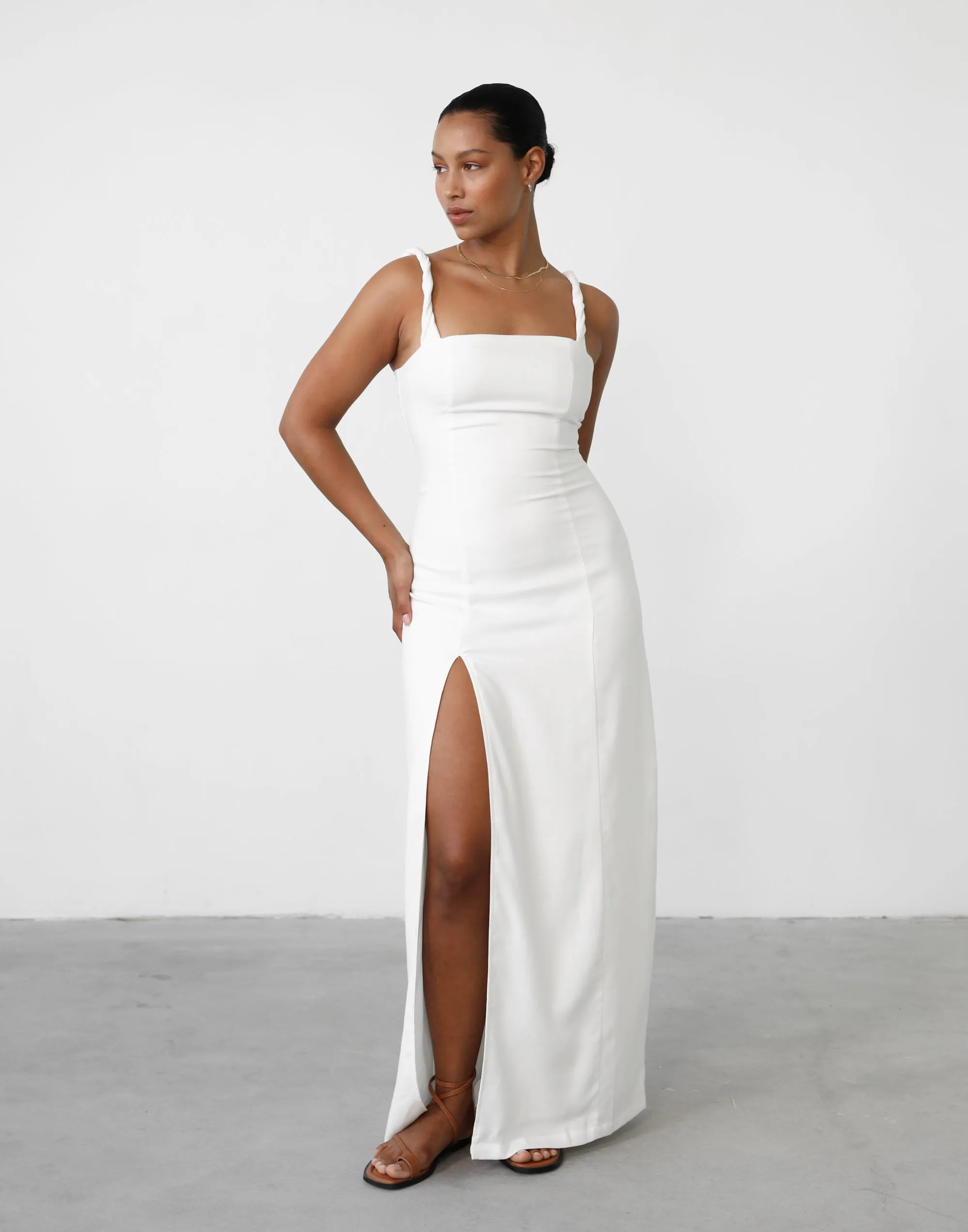 Bacalar Maxi Dress (White)