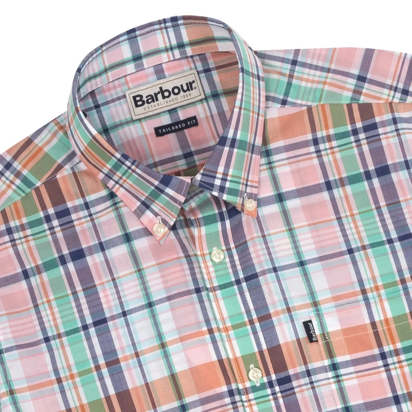 Barbour Madras 3 Tailored Shirt Pink