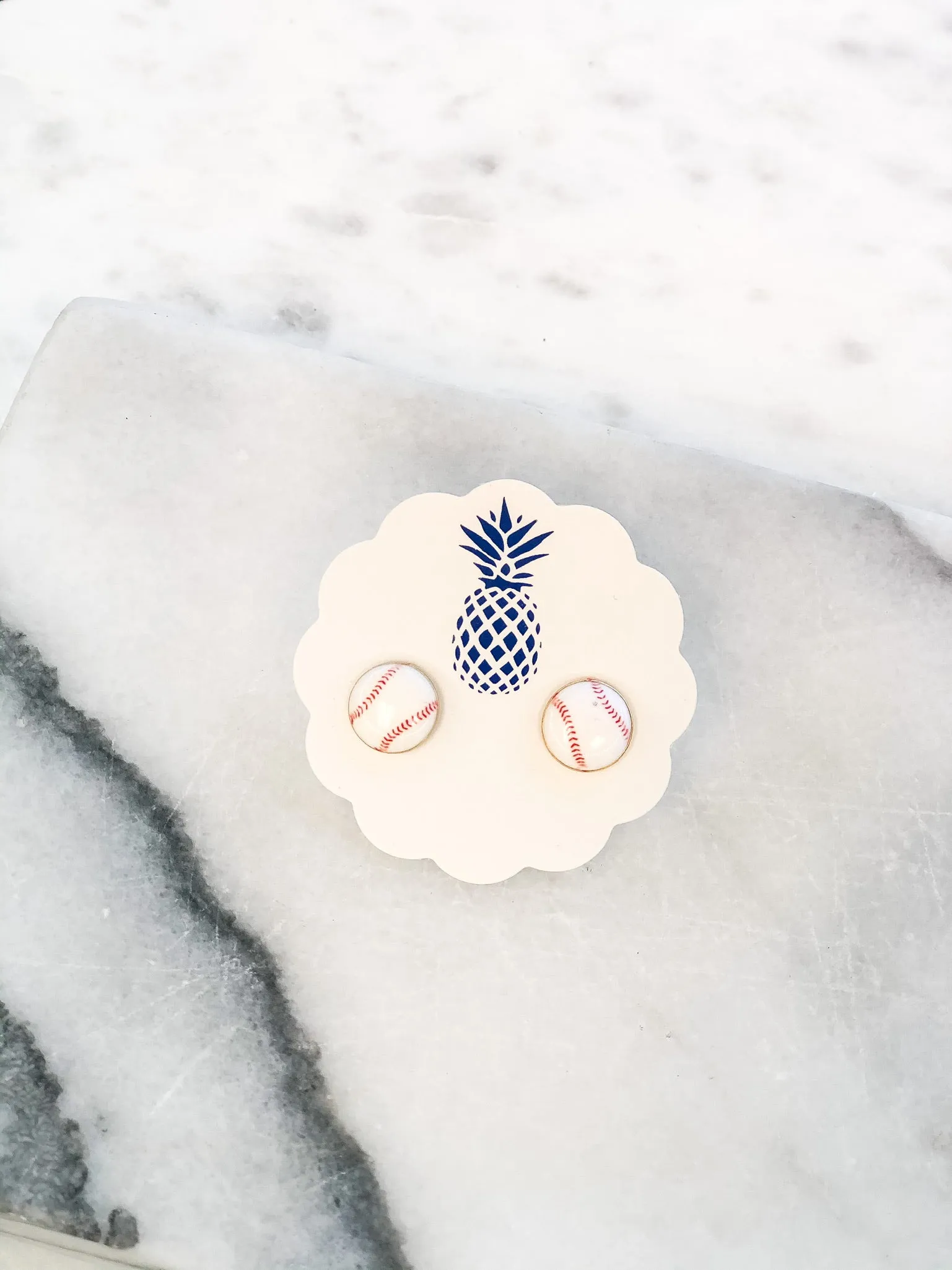 Baseball Signature Enamel Studs by Prep Obsessed