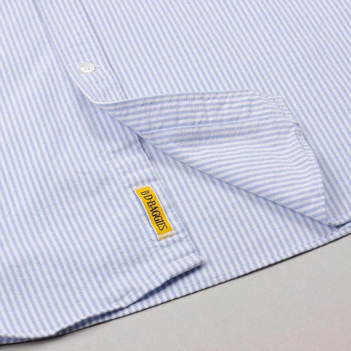 BD Baggies - Bradfort BD Shirt With Pocket - Oxford Striped Light Blue