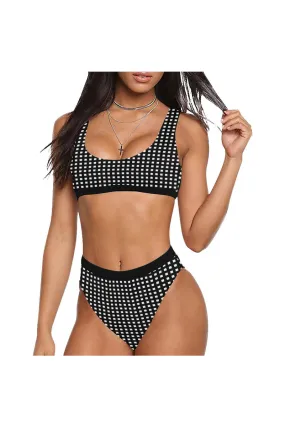 Black Matrix Sport Top & High-Waist Bikini Swimsuit