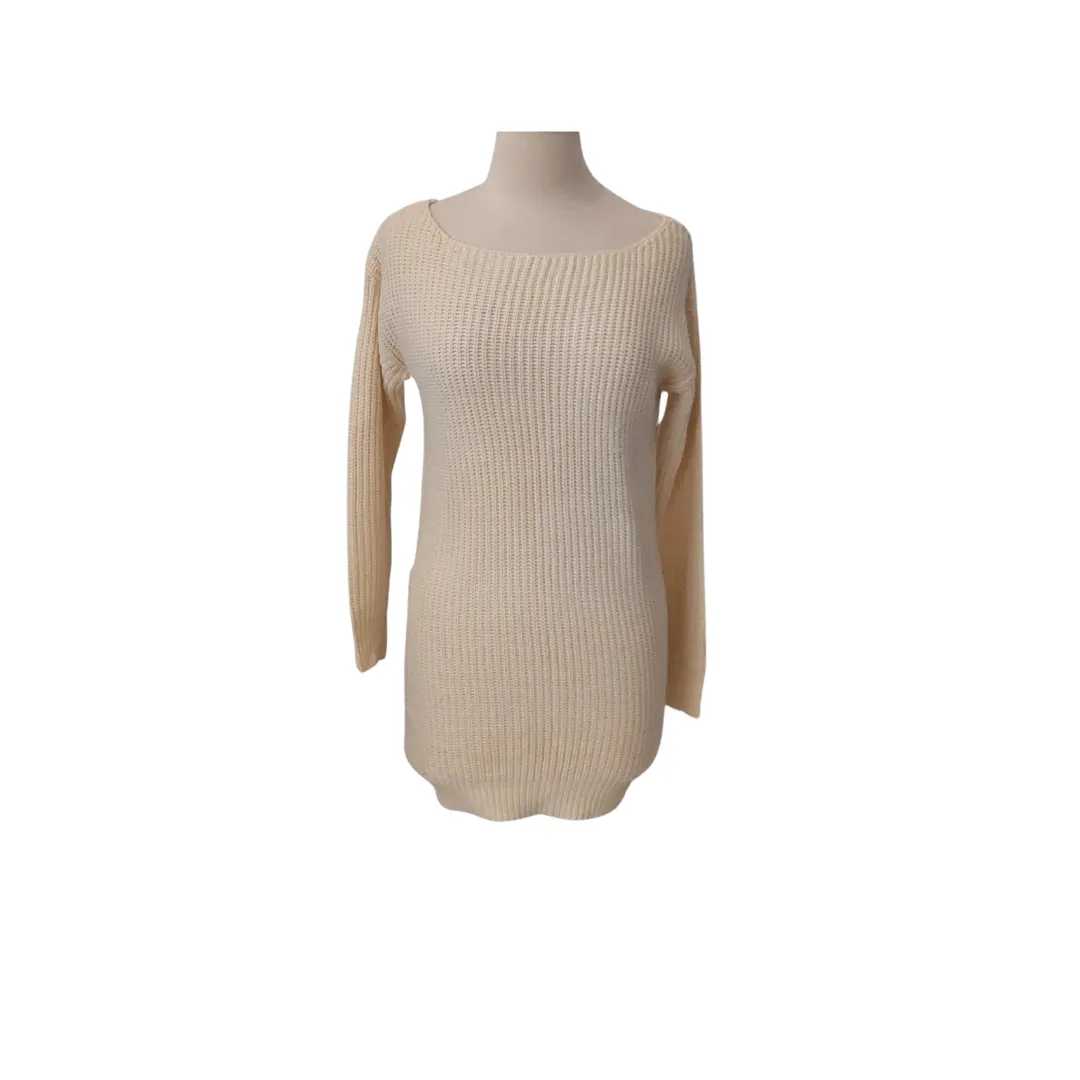 Boohoo Cream Knit Sweater Dress | Gently used |