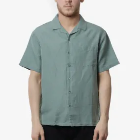 Brixton Bunker Linen Blend Camp Collar Shirt