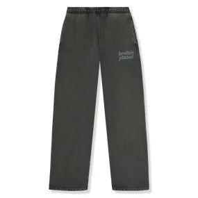 Broken Planet Basics Straight Leg Washed Soot Black Sweatpants