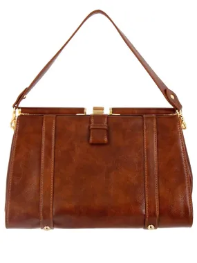 Brown Nostalgia Midcentury Style Frame Bag