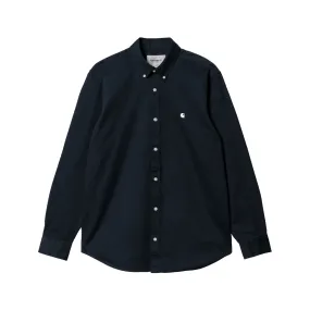 Carhartt WIP Madison L/S Shirt Dark Navy/White