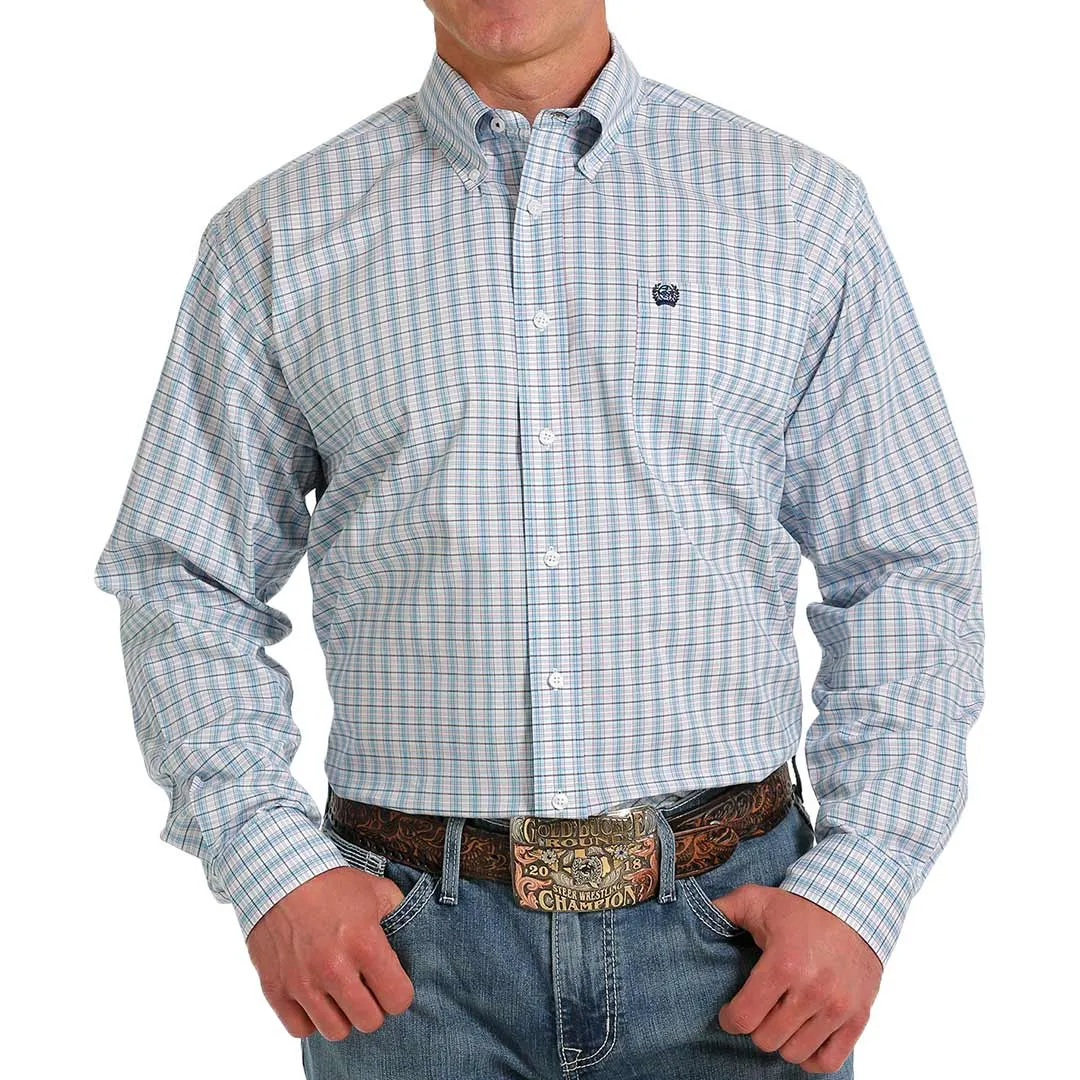 Cinch Men's Stretch Check Print Button-Down Shirt