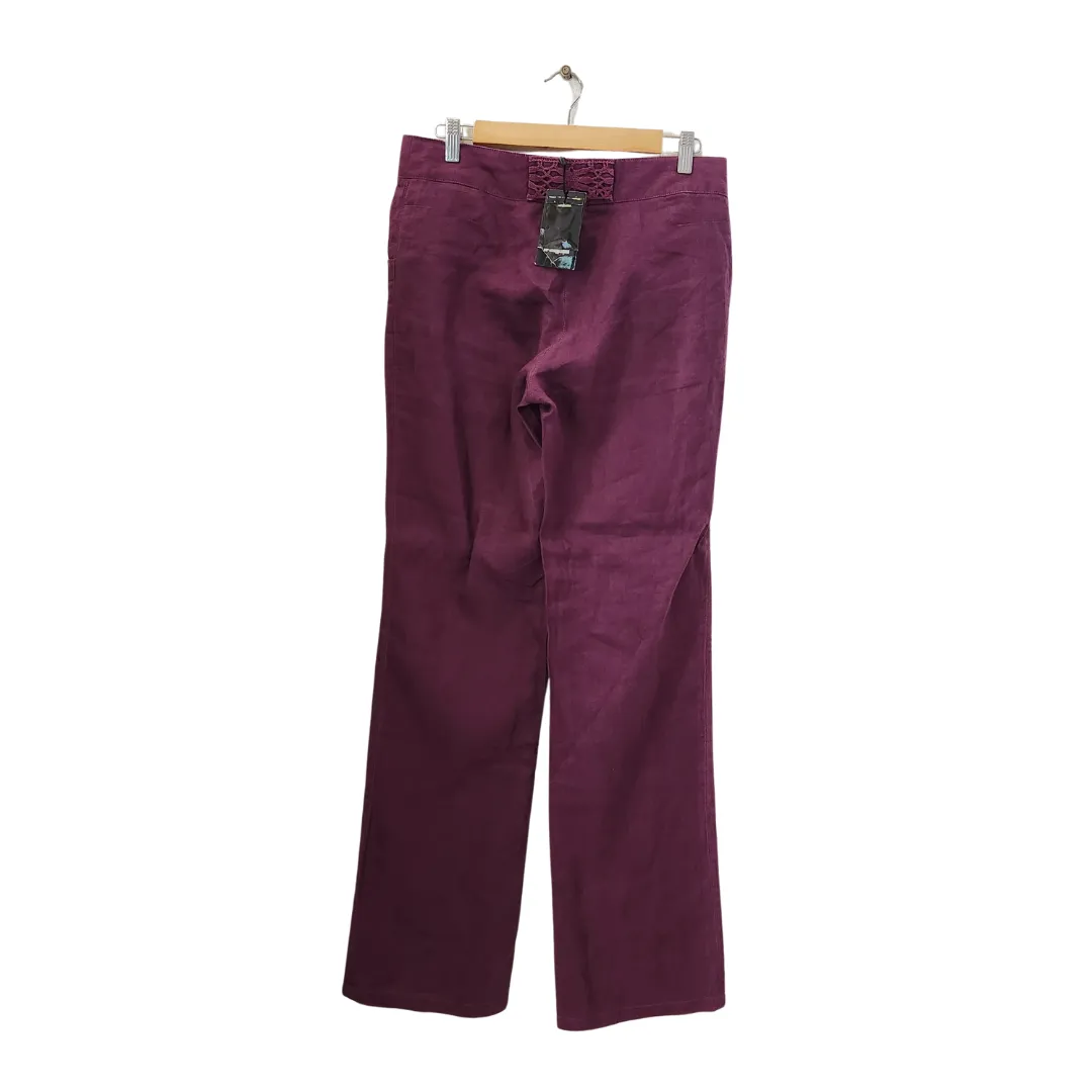 Corterfiel Purple Linen Pants | Brand New |