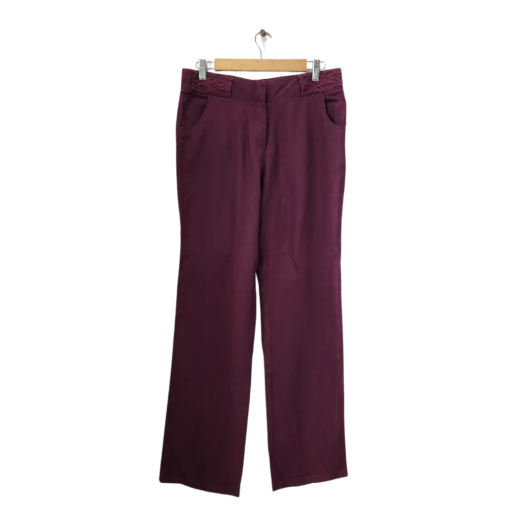 Corterfiel Purple Linen Pants | Brand New |