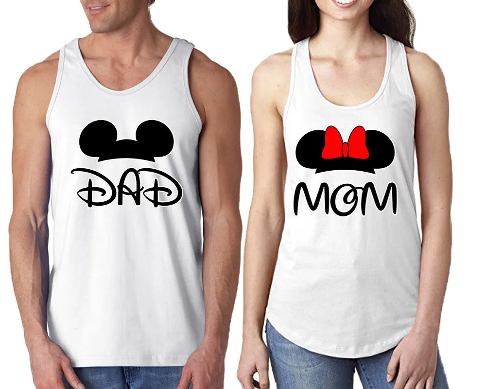 Dad and Mom Couple Matching Tanktops