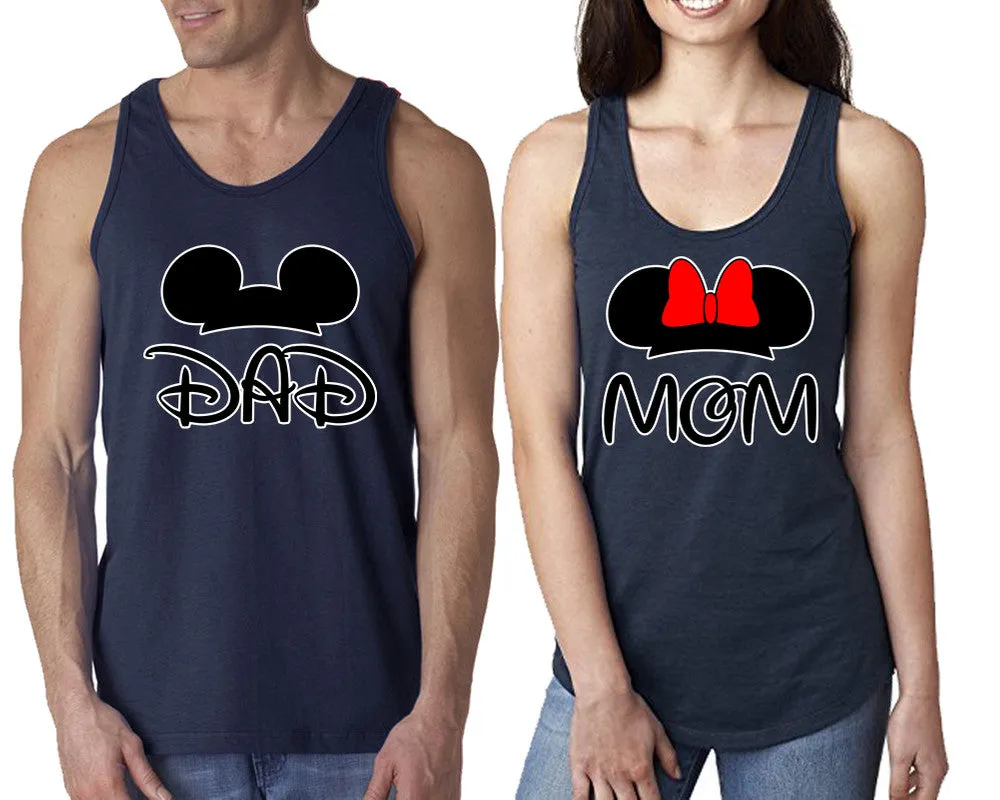 Dad and Mom Couple Matching Tanktops