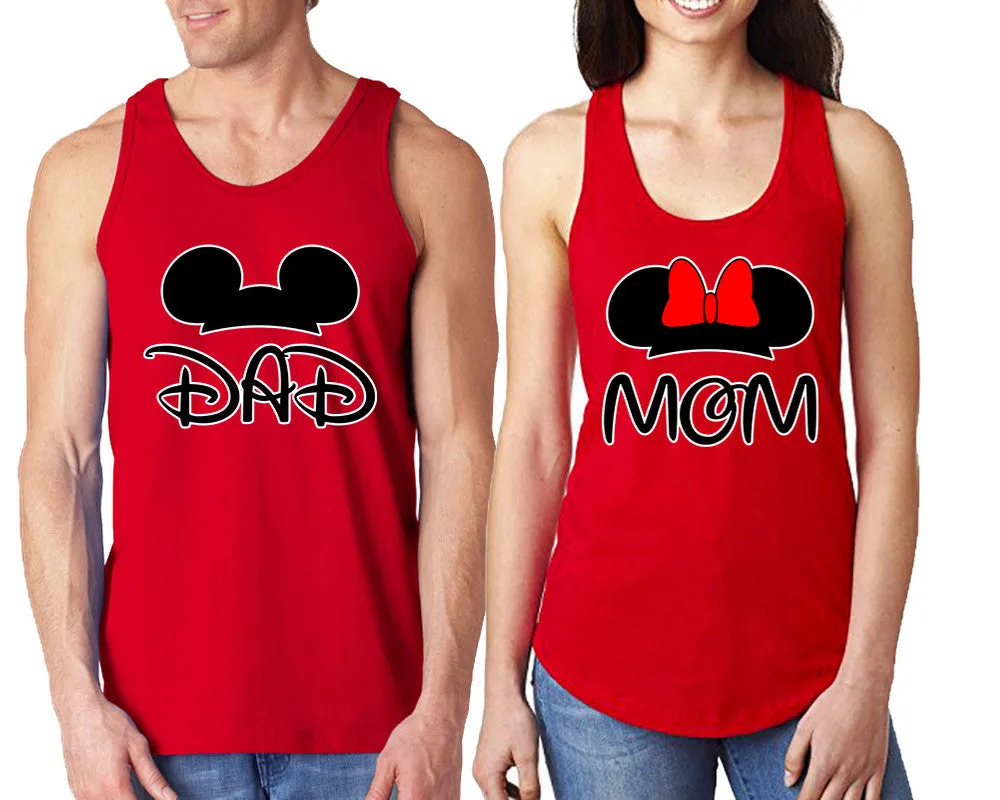 Dad and Mom Couple Matching Tanktops