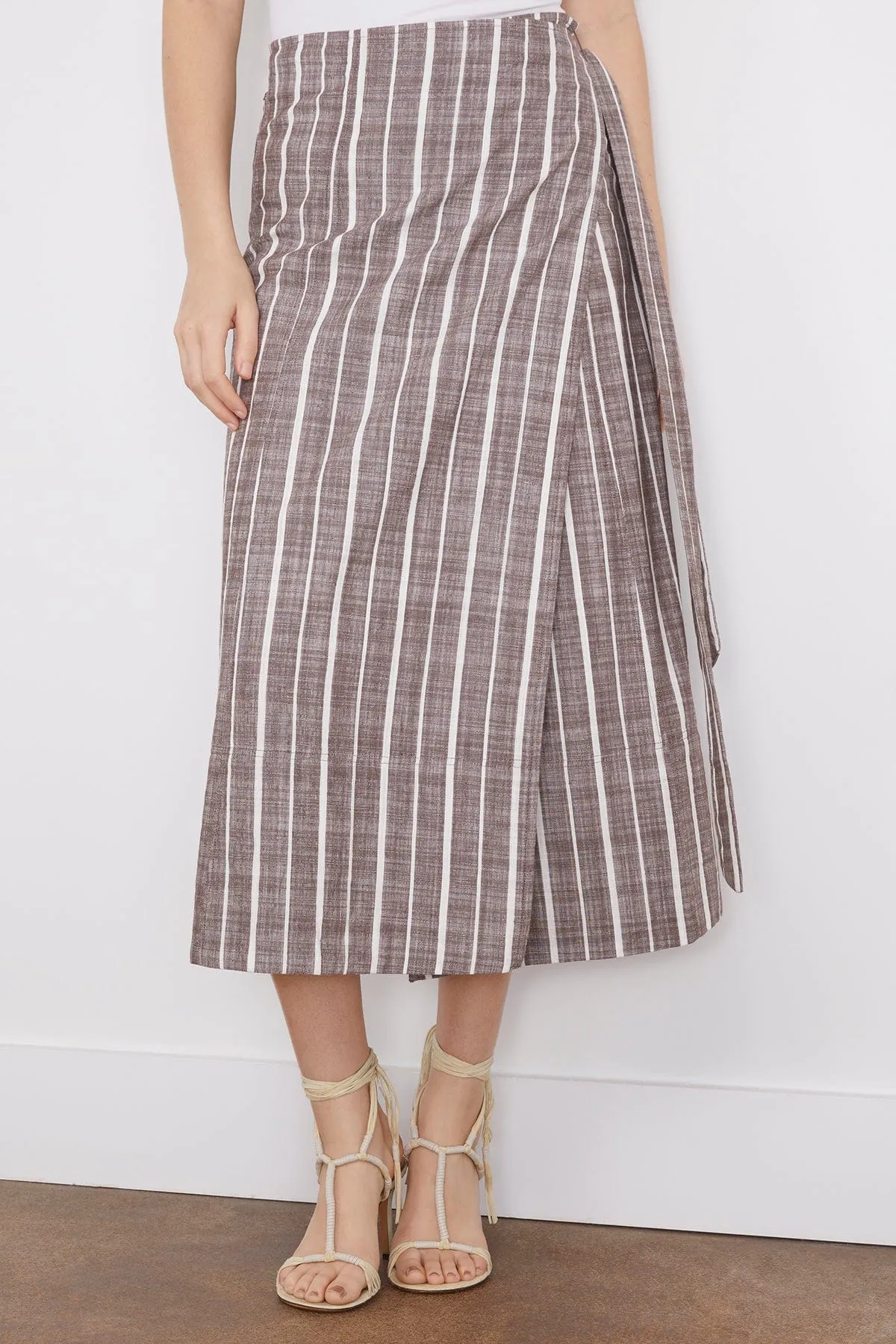 De Vera Wrap Skirt in Kesh Stripe