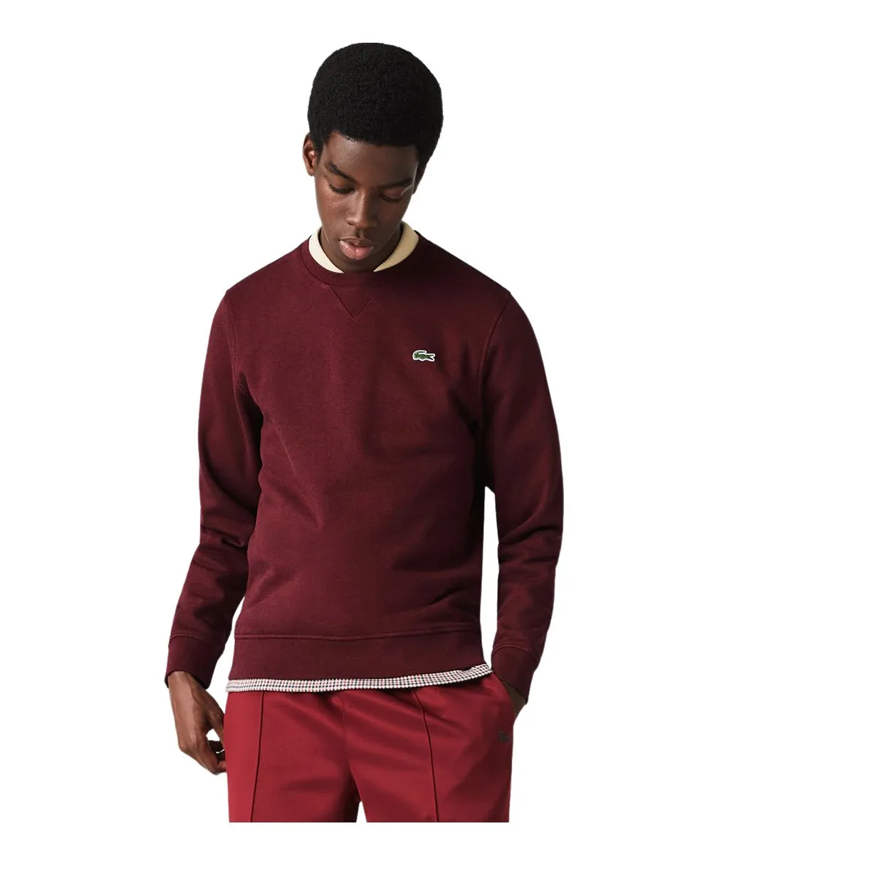 Felpa Girocollo Lacoste Sport Bordeaux