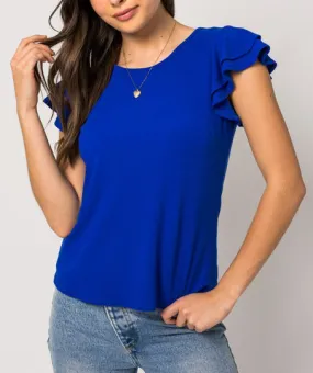 Flowy Sleeve Top - Royal Blue