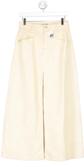 Free People Cream Come As You Are Cord Skirt UK 6