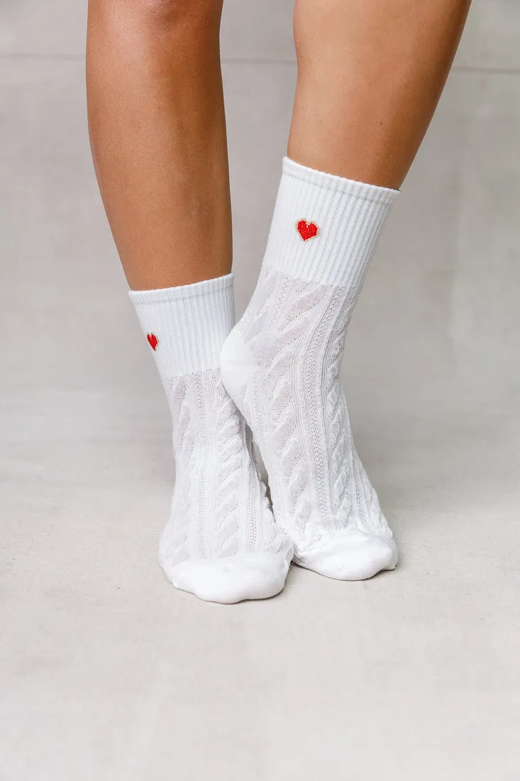 FRILLED HEART SOFT SOCKS