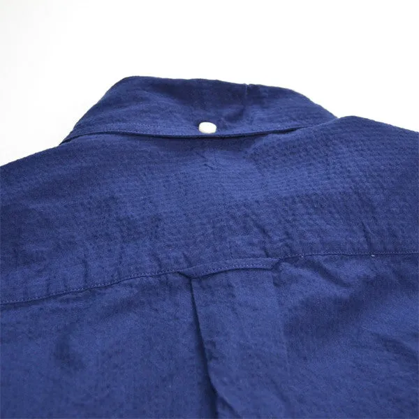 Gitman Vintage - Solid Seersucker Shirt - Navy