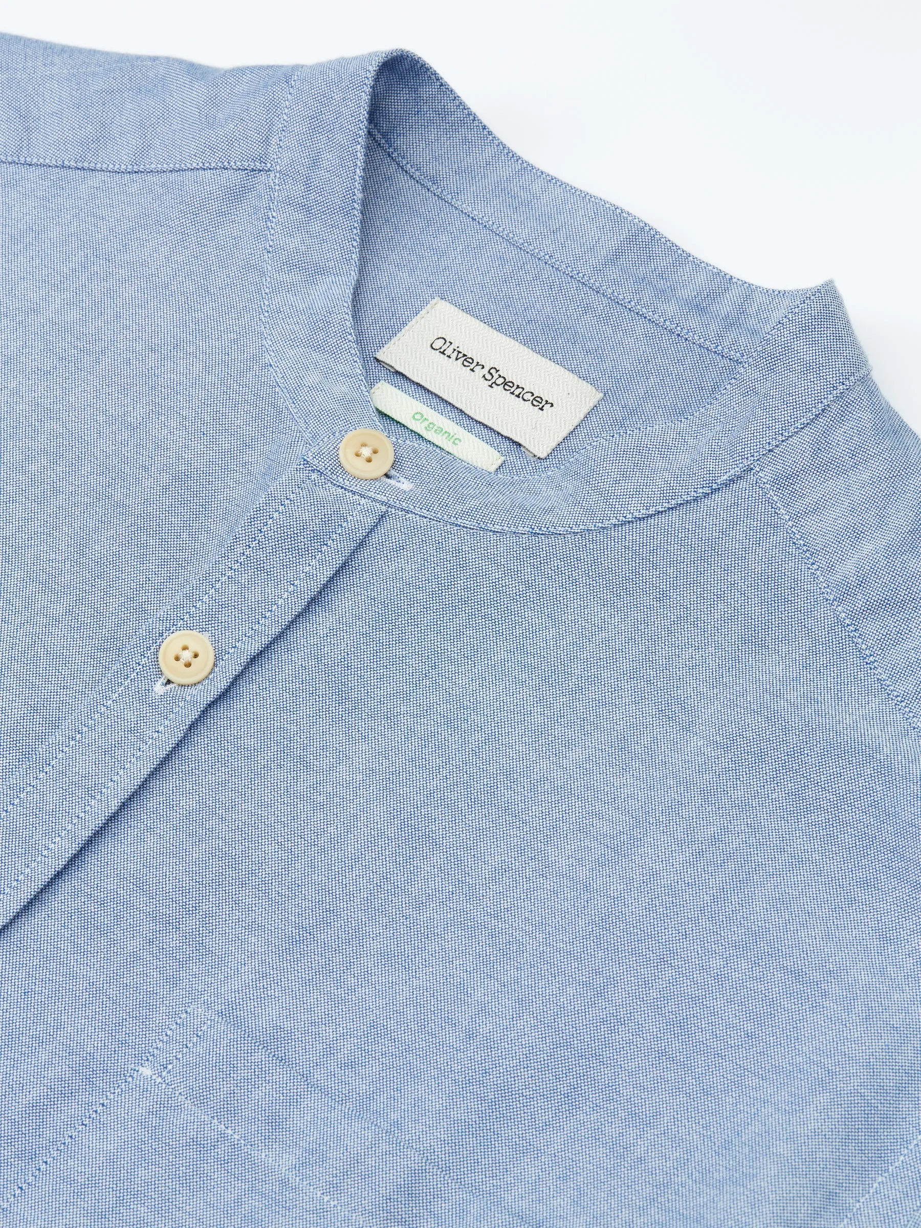 Grandad Shirt Brecon Blue