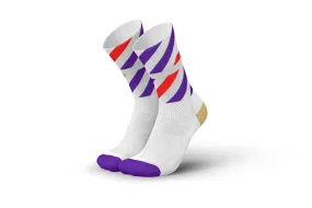 INCYLENCE Running Platforms White Purple Long Sock