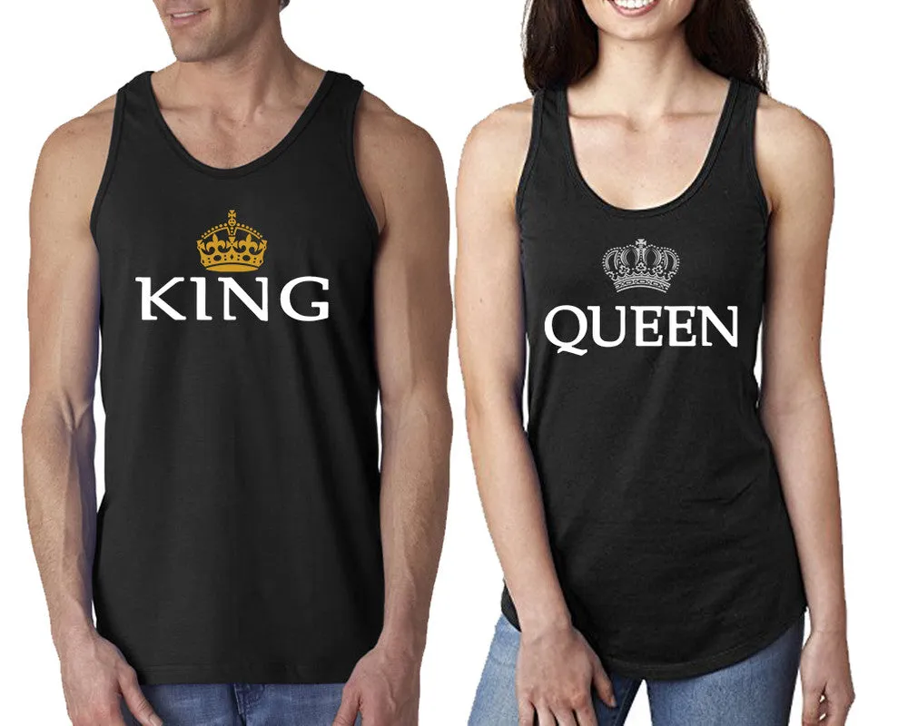 King and Queen Couple Matching Tanktops