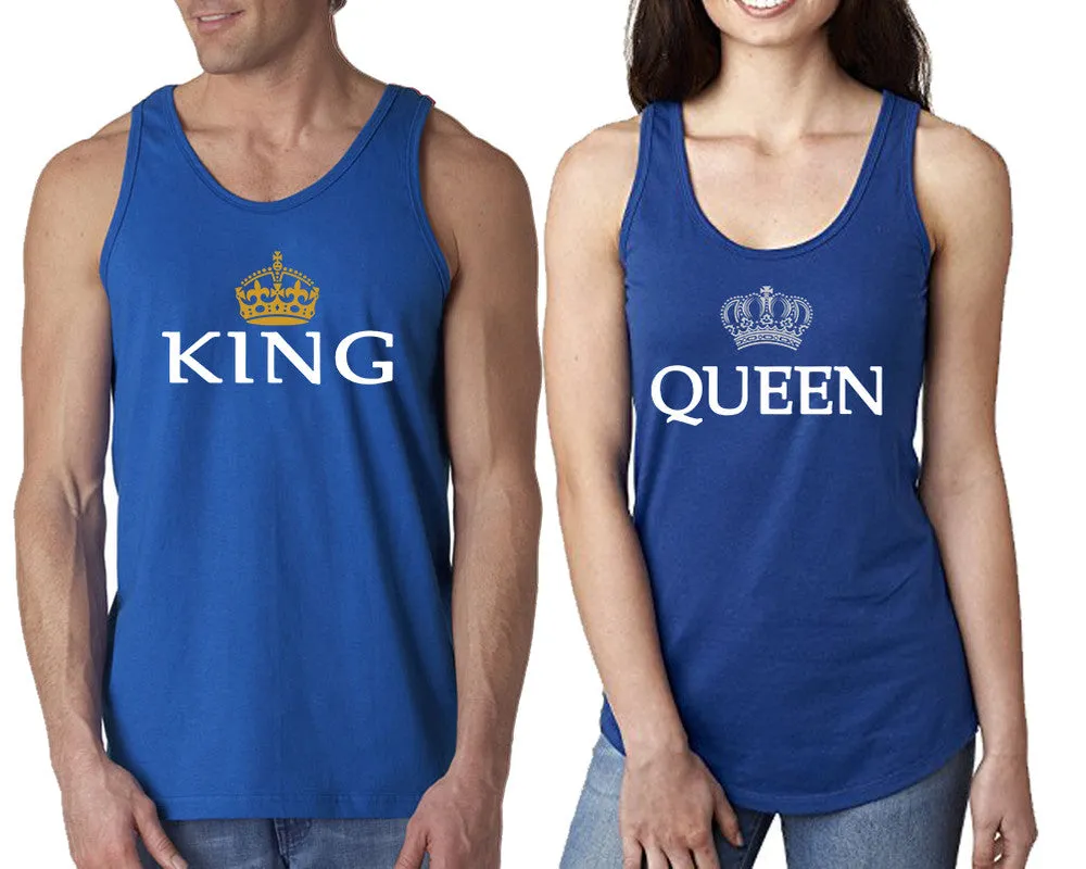 King and Queen Couple Matching Tanktops