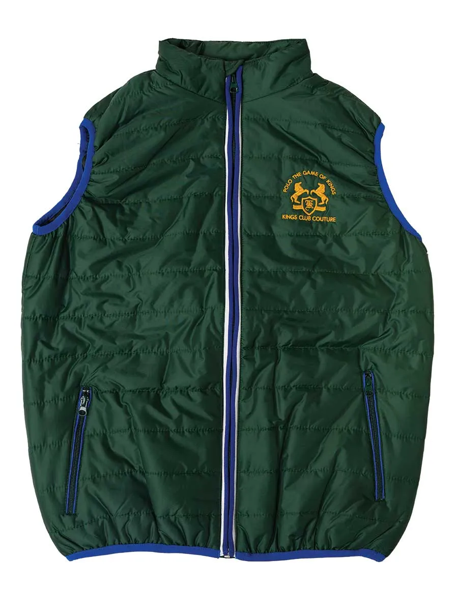 Kings Club Couture Vest Green Feather For Men KCJVFL18