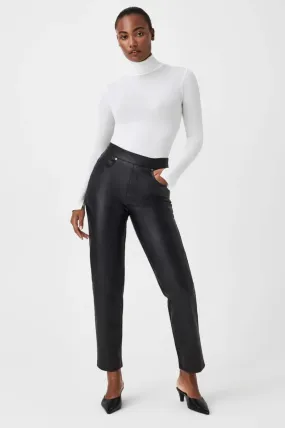 Leather Like Slim Straight Pant