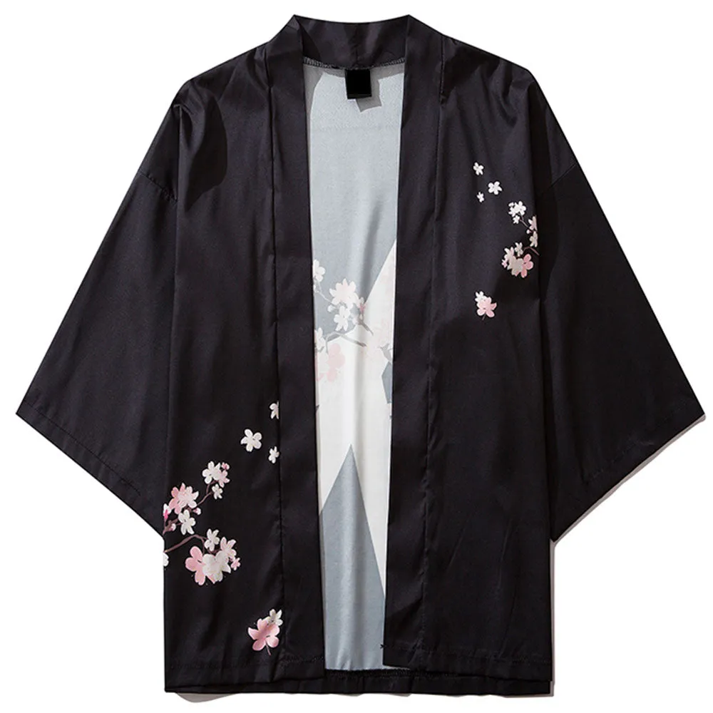 Men's floral kimono