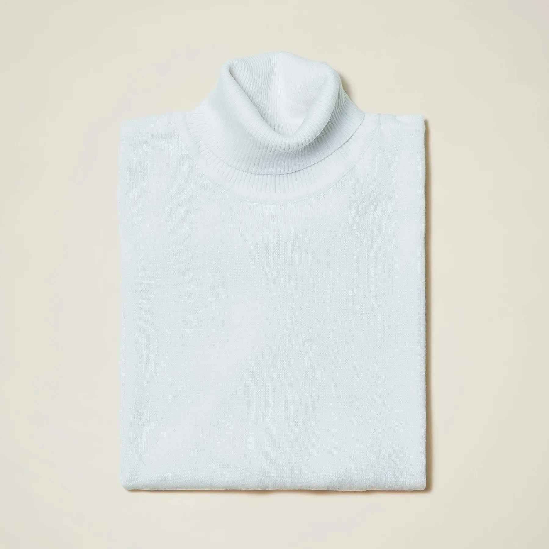 Men's Turtleneck Sweater color White