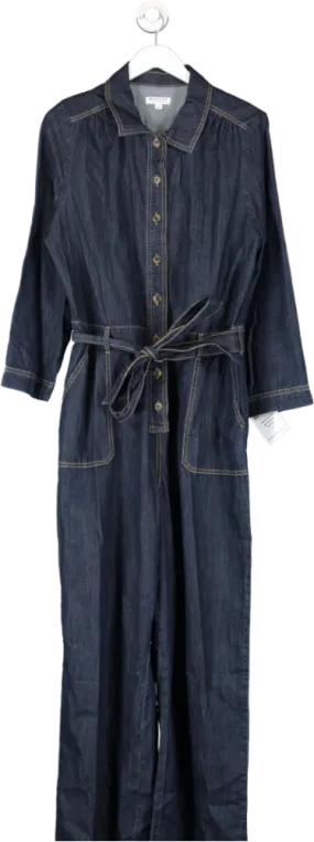 Monsoon Blue Harper Denim Jumpsuit UK 18