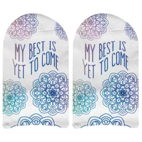 Motivational and Positive Quote Printed on No Show Socks