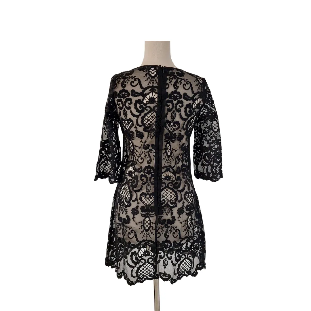 New Look Black Lace Long Top | Like New |