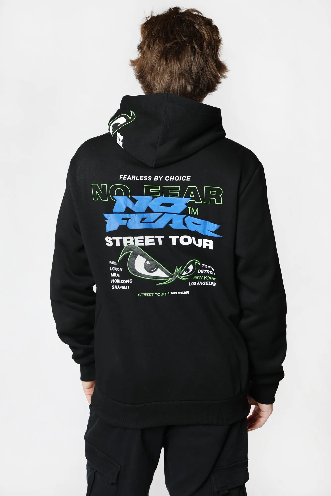 No Fear Mens Graphic Logo Hoodie