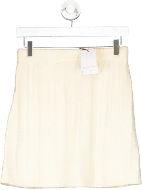 Nobody's Child Cream Cable Knit Mini Skirt UK S