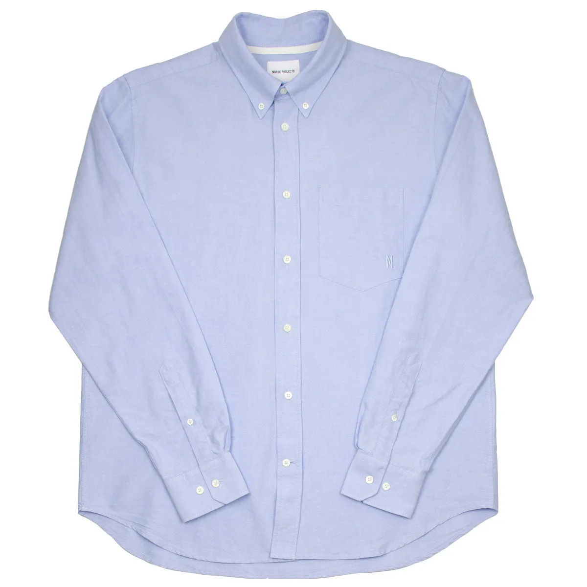 Norse Projects - Algot Oxford Monogram Shirt - Pale Blue