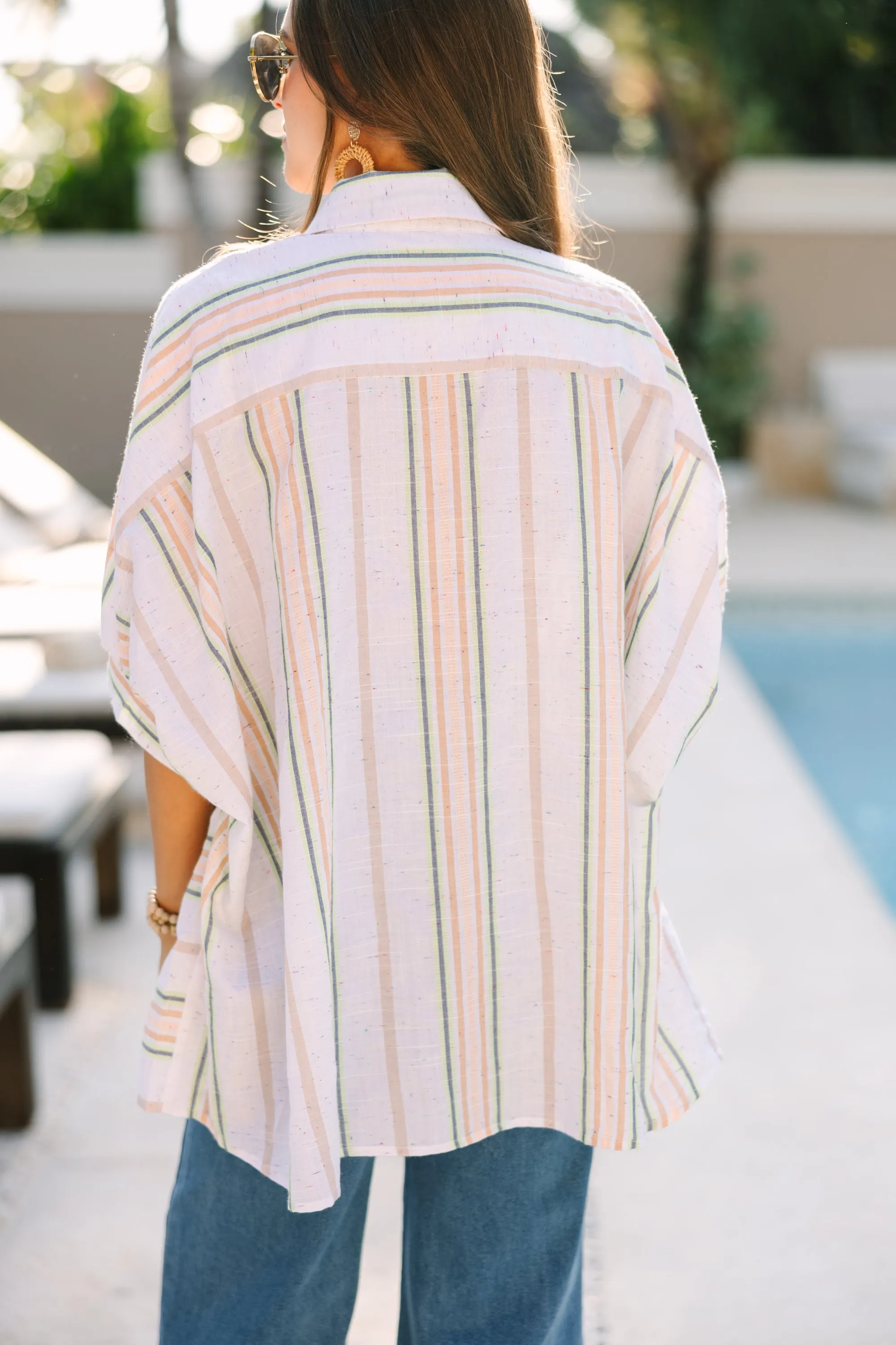 Nothing Left To Say Off White Striped Blouse