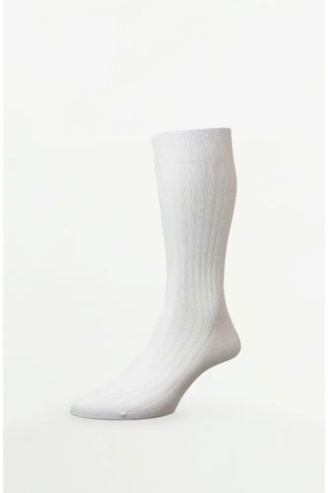 Pantherella - Danvers White Cotton English Made - Socks