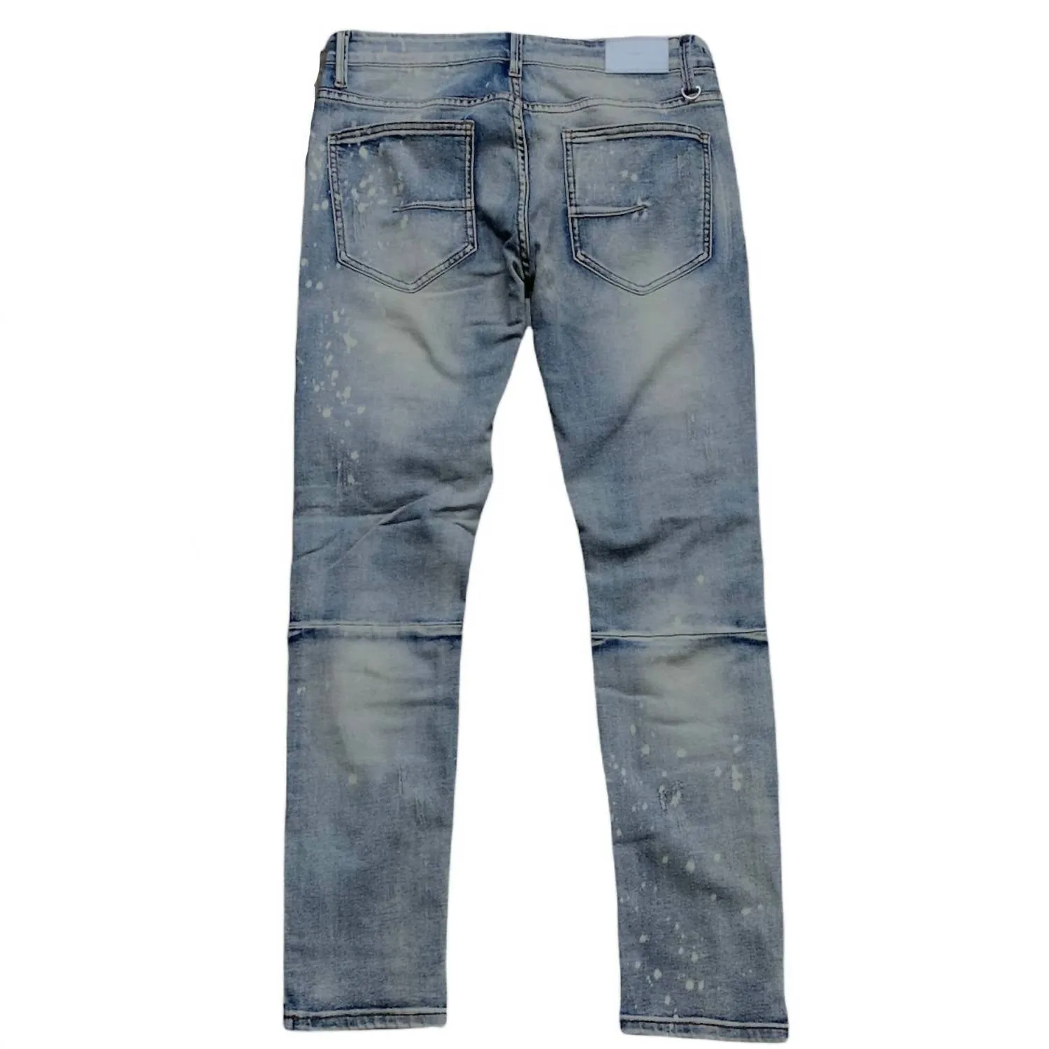 Patched Ripped Jeans In Vintage Medium Blue