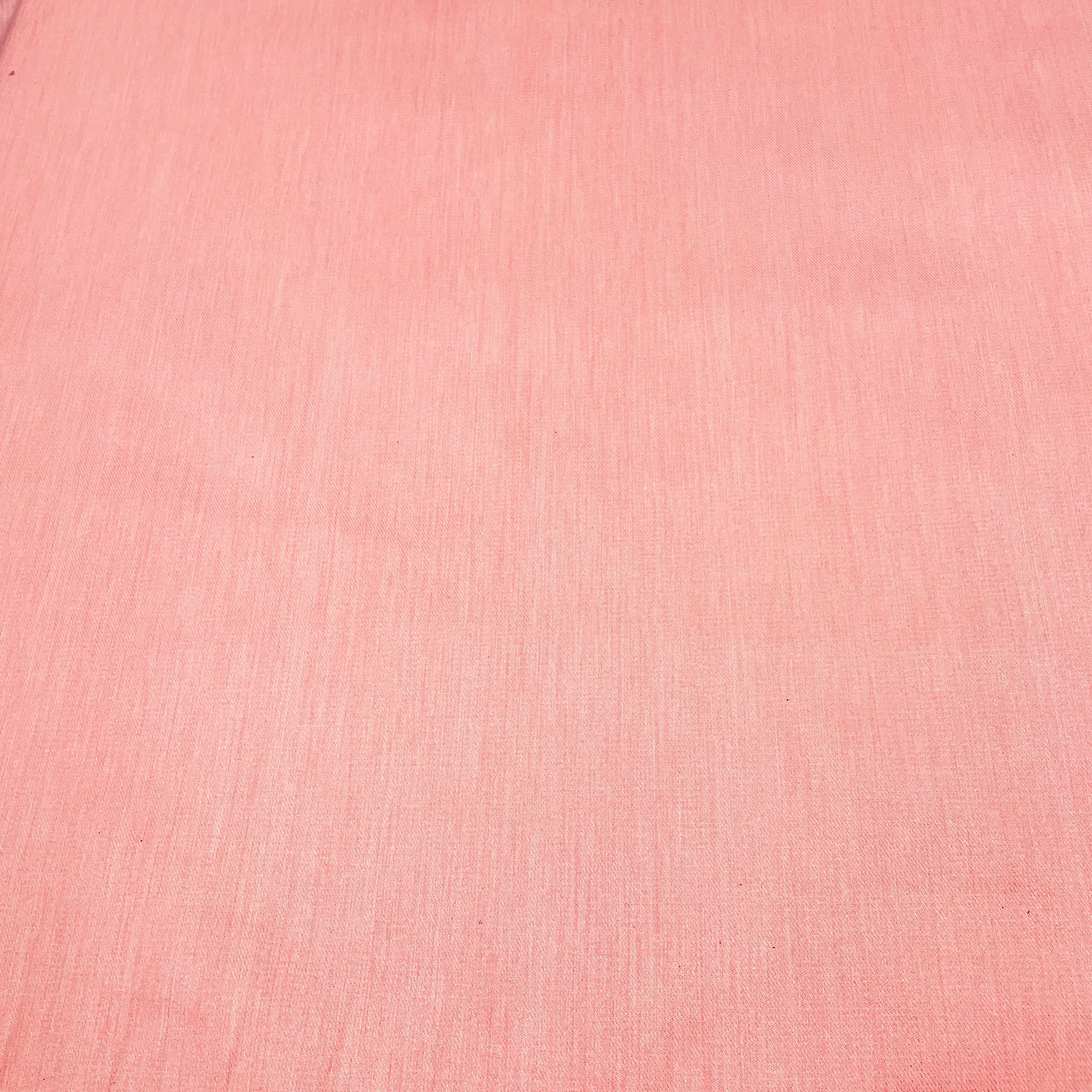 Pink Solid Cotton Denim Lycra Fabric