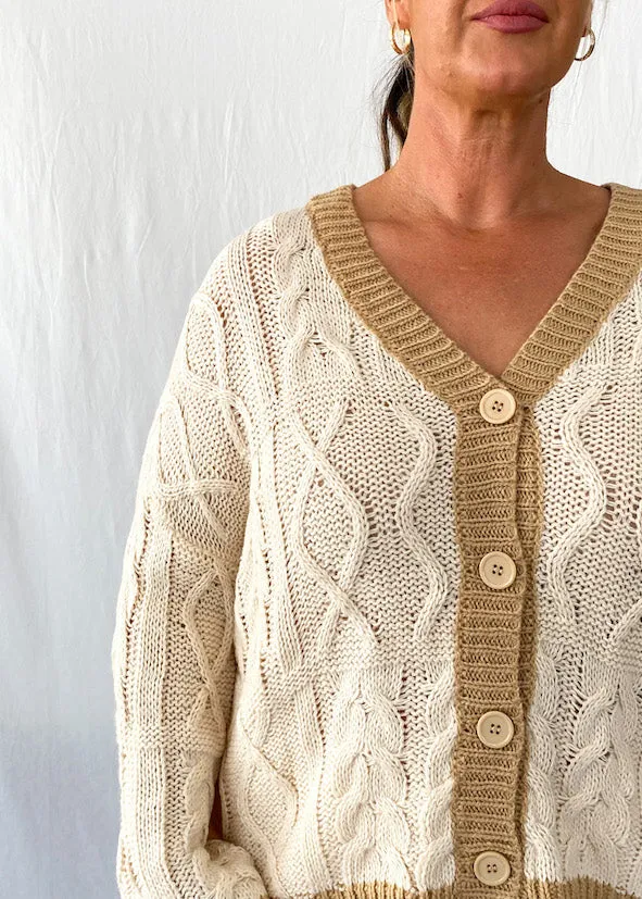 Polly Cardi - Tan/Beige