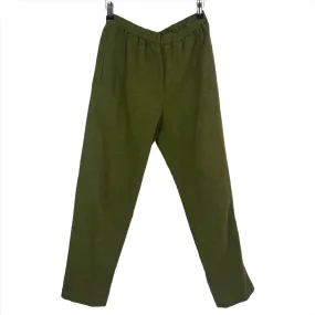 Pomandere Apple Green Linen & Cotton Pull-On Pants XS