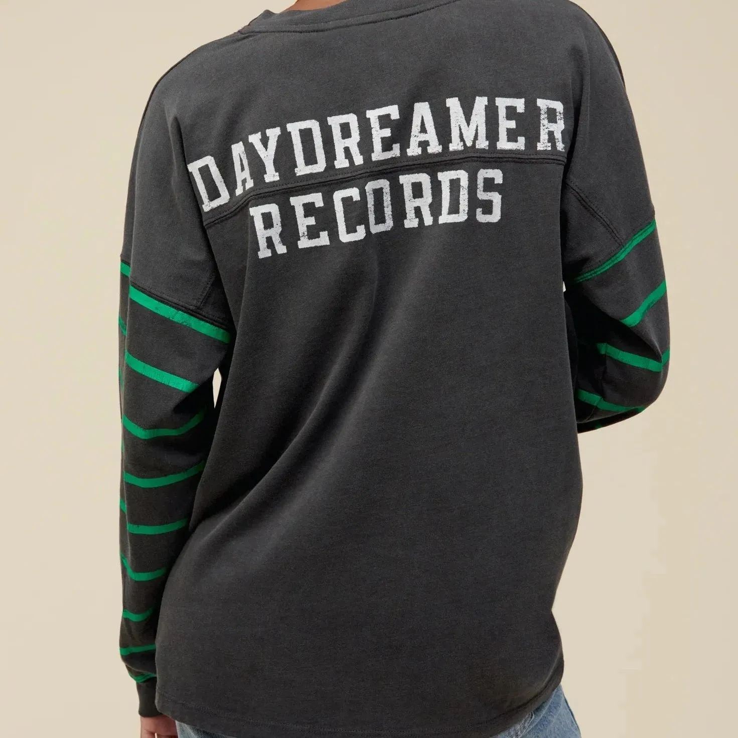 Records Stamp Varsity Long Sleeve (Black)